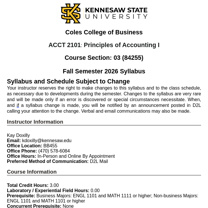 Simple Syllabus
